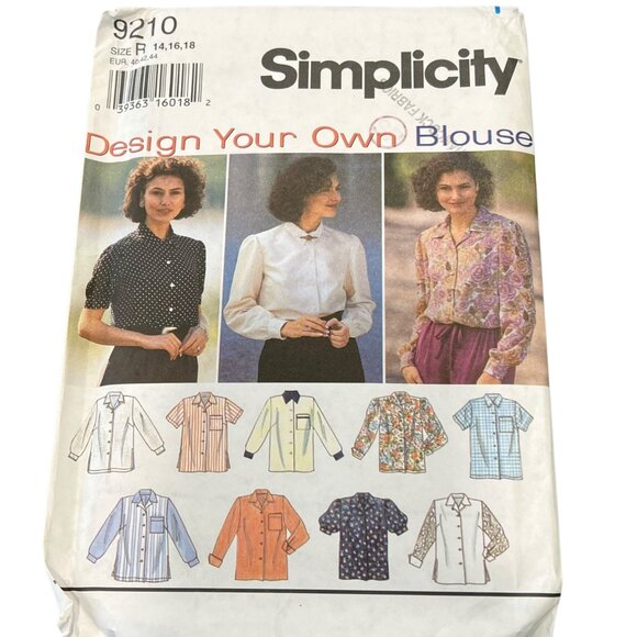 Simplicity 9210 Design Your Own Blouse Sewing Pattern Sizes 14/16/18 - Picture 1 of 2